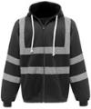 HVK07 High vis zip jacket Black colour image